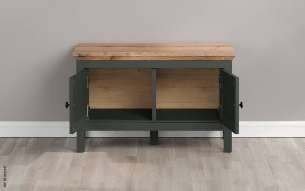 Sitzbank Stanton tannengrün Eiche Evoke Coast Nachbildung B/H/T: ca. 77x48x39 cm – Bild 2