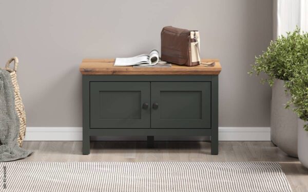 Sitzbank Stanton tannengrün Eiche Evoke Coast Nachbildung B/H/T: ca. 77x48x39 cm – Bild 5