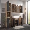 Midischrank Vista Oak Eiche Viking Nachbildung schwarz matt B/H/T: ca. 34x72x31 cm – Bild 3
