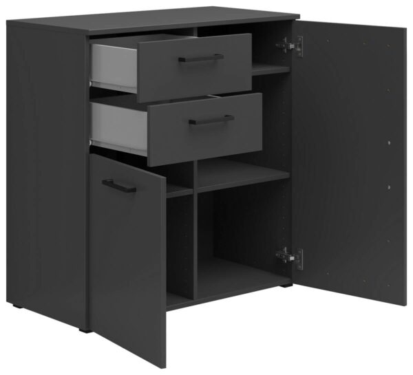 Kommode Multi-Stauraum Typ 26 anthrazit B/H/T: ca. 80x83x40 cm Kommode Multi-Stauraum Typ 26 anthrazit B/H/T: ca. 80x83x40 cm – Bild 2