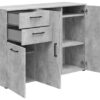 Kommode Multi-Stauraum Typ 28 Beton Optik B/H/T: ca. 120x83x40 cm – Bild 3