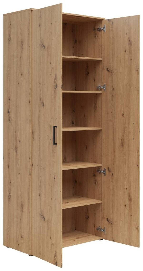 Schrank Multi-Stauraum Typ 37 Eiche Artisan Nachbildung B/H/T: ca. 80x195x40 cm Schrank Multi-Stauraum Typ 37 Eiche Artisan Nachbildung B/H/T: ca. 80x195x40 cm – Bild 4