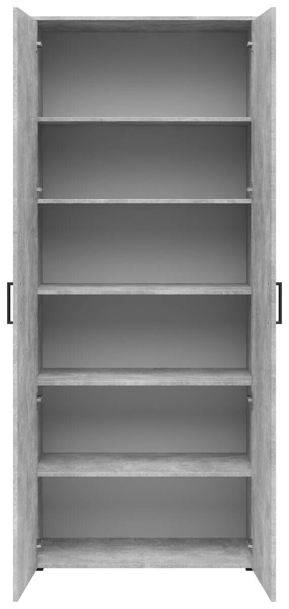 Schrank Multi-Stauraum Typ 37 Beton Optik B/H/T: ca. 80x195x40 cm – Bild 2