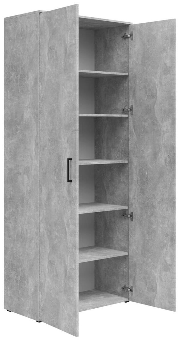 Schrank Multi-Stauraum Typ 37 Beton Optik B/H/T: ca. 80x195x40 cm – Bild 4