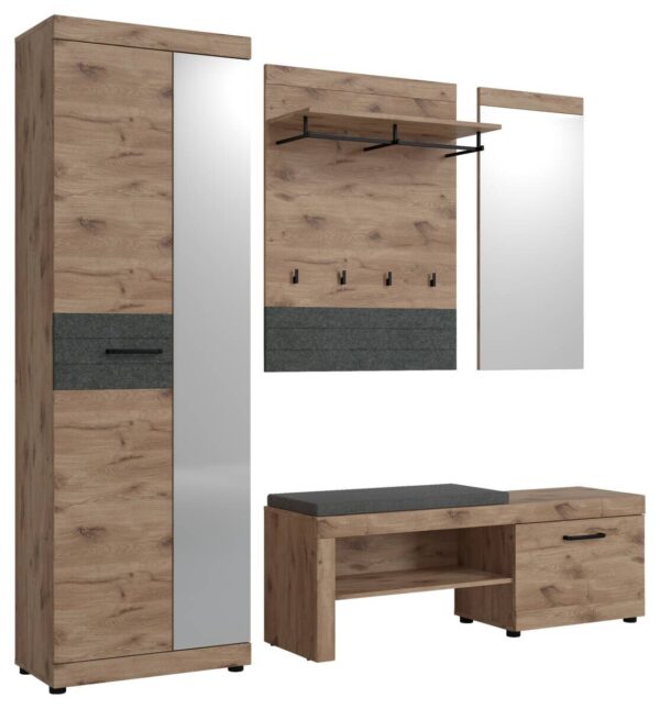 Sitzbank Roxy Eiche Viking Nachbildung B/H/T: ca. 139x52x38 cm – Bild 5