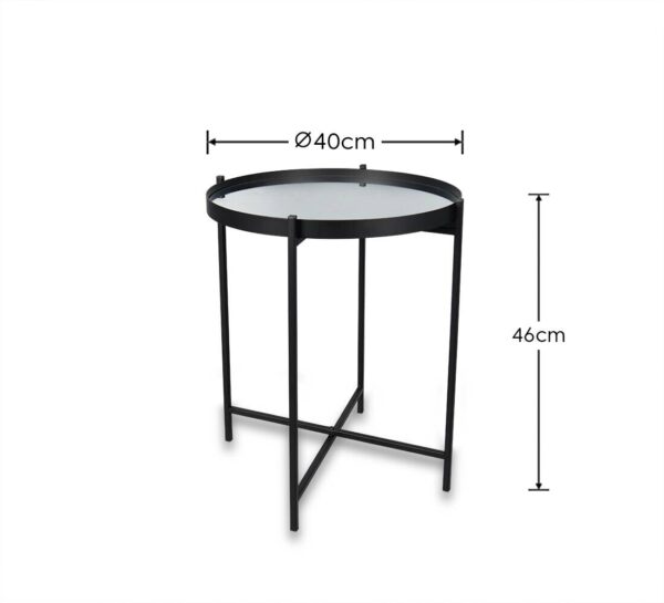 Beistelltisch Verena schwarz H/D: ca. 51x45 cm Beistelltisch Verena schwarz H/D: ca. 51x45 cm – Bild 2