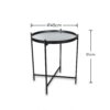 Beistelltisch Verena schwarz H/D: ca. 51x45 cm Beistelltisch Verena schwarz H/D: ca. 51x45 cm – Bild 3