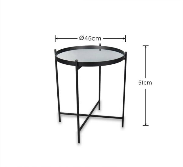 Beistelltisch Verena schwarz H/D: ca. 51x45 cm Beistelltisch Verena schwarz H/D: ca. 51x45 cm – Bild 3