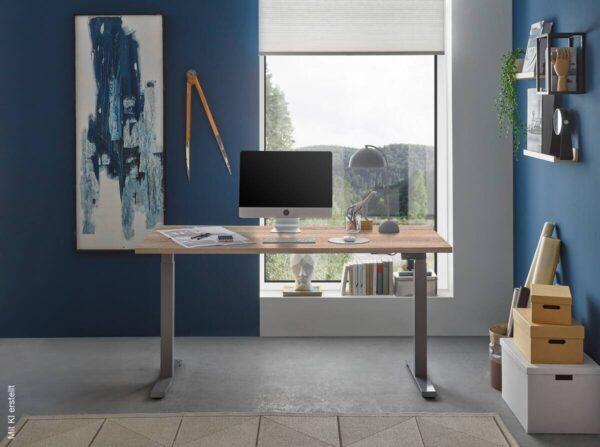höhenverstellbarer Schreibtisch Pronto 2 Eiche Sonoma Nachbildung B/H/T: ca. 160x75x77 cm – Bild 5