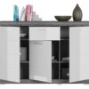 Kommode SCOUT Rauchsilber Nachbildung weiß Hochglanz B/H/T: ca. 120x85x37 cm – Bild 4