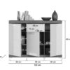 Kommode SCOUT Rauchsilber Nachbildung weiß Hochglanz B/H/T: ca. 120x85x37 cm – Bild 5