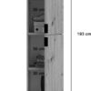 Garderobe PROJEKT Eiche Artisan Nachbildung B/H/T: ca. 91x193x34 cm – Bild 2