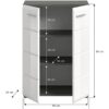 Kommode SALSA Rauchsilber Nachbildung weiß Hochglanz B/H/T: ca. 60x85x37 cm – Bild 4