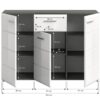 Kommode SALSA Rauchsilber Nachbildung weiß Hochglanz B/H/T: ca. 120x85x37 cm Kommode SALSA Rauchsilber Nachbildung weiß Hochglanz B/H/T: ca. 120x85x37 cm – Bild 2