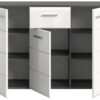 Kommode SALSA Rauchsilber Nachbildung weiß Hochglanz B/H/T: ca. 120x85x37 cm Kommode SALSA Rauchsilber Nachbildung weiß Hochglanz B/H/T: ca. 120x85x37 cm – Bild 5