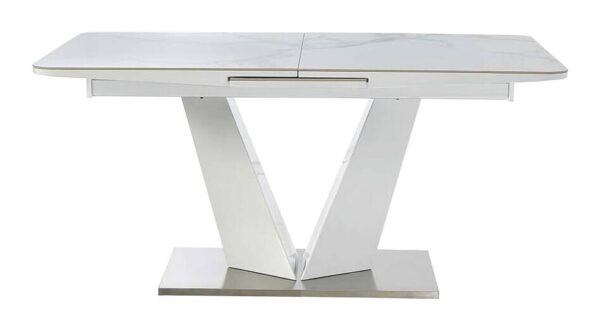 Esstisch weiß B/H/T: ca. 160x76x90 cm – Bild 3