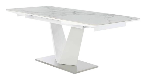 Esstisch weiß B/H/T: ca. 160x76x90 cm – Bild 4