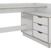 Schreibtisch BELFAST weiß Eiche Sonoma Nachbildung B/H/T: ca. 129x83,5x105 cm – Bild 2