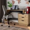 Schreibtisch BELFAST Eiche Artisan Nachbildung anthrazit B/H/T: ca. 138x83,5x51,5 cm Schreibtisch BELFAST Eiche Artisan Nachbildung anthrazit B/H/T: ca. 138x83,5x51,5 cm – Bild 2
