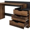 Schreibtisch BELFAST Eiche Old Wood Nachbildung anthrazit B/H/T: ca. 138x83,5x51,5 cm – Bild 4