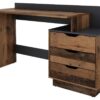 Schreibtisch BELFAST Eiche Old Wood Nachbildung anthrazit B/H/T: ca. 138x83,5x51,5 cm – Bild 5