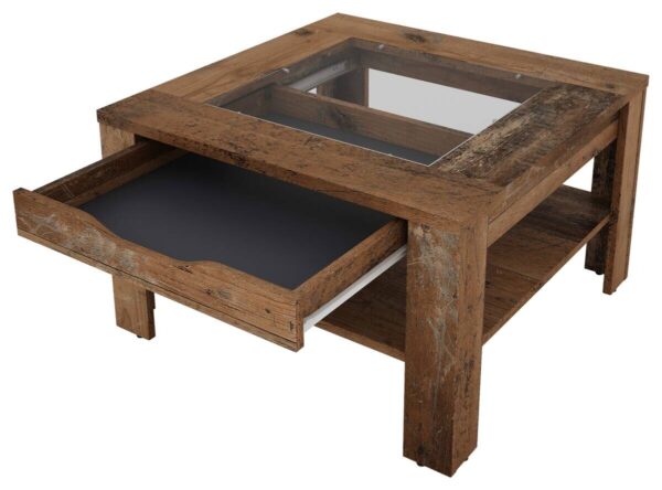 Couchtisch RALPH Eiche Old Wood Nachbildung B/H/T: ca. 67x43x67 cm – Bild 4