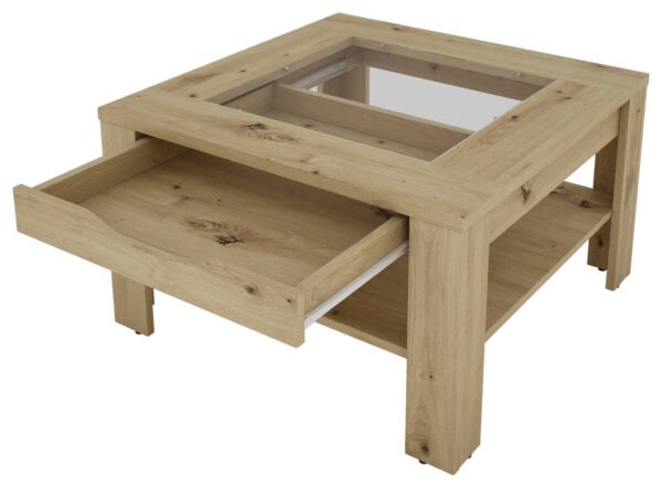 Couchtisch RALPH Eiche Artisan Nachbildung B/H/T: ca. 67x43x67 cm – Bild 2