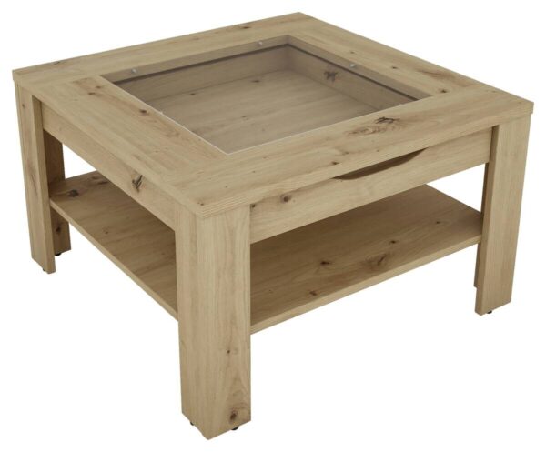 Couchtisch RALPH Eiche Artisan Nachbildung B/H/T: ca. 67x43x67 cm – Bild 4