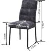 Stuhl Daniel anthrazit Microfaser B/H/T: ca. 45x94x60 cm Stuhl Daniel anthrazit Microfaser B/H/T: ca. 45x94x60 cm – Bild 2