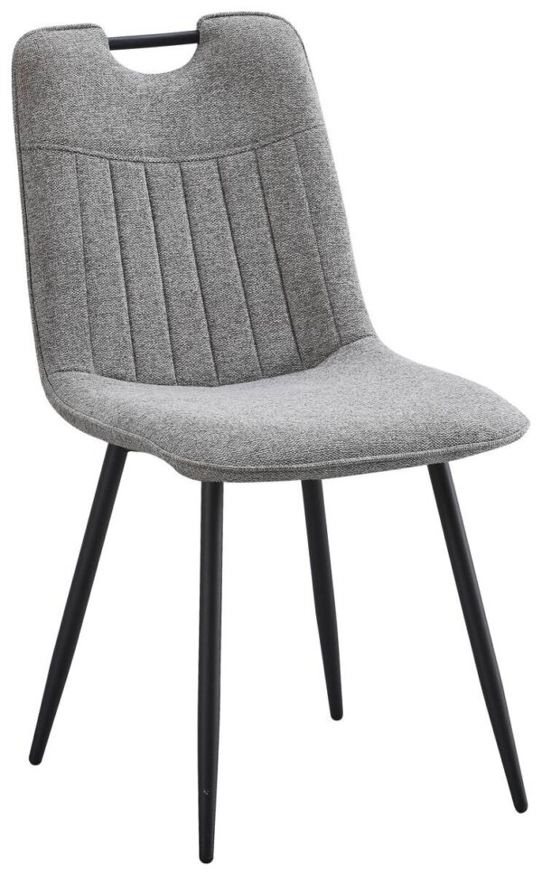 Stuhl Sana grau Webstoff B/H/T: ca. 45x87x59 cm – Bild 2
