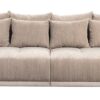 Big Sofa Xantia new 1 beige Velourstoff B/H/T: ca. 318x94x120 cm – Bild 2