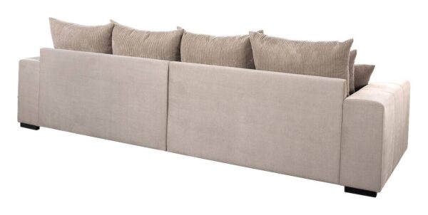 Big Sofa Xantia new 1 beige Velourstoff B/H/T: ca. 318x94x120 cm – Bild 3
