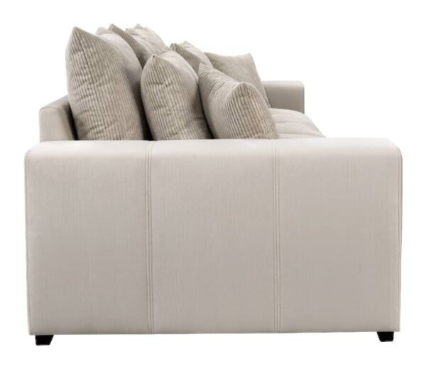 Big Sofa Xantia new 1 beige Velourstoff B/H/T: ca. 318x94x120 cm – Bild 5