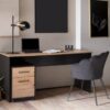 Schreibtisch Aino Eiche Artisan Nachbildung schwarz B/H/T: ca. 150x74x65 cm – Bild 2