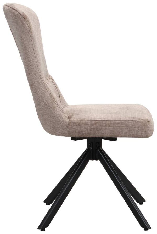 Drehstuhl Kate Cappuccino Samt B/H/T: ca. 51x97x67 cm – Bild 2