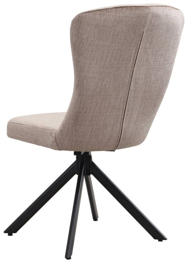 Drehstuhl Kate Cappuccino Samt B/H/T: ca. 51x97x67 cm – Bild 3