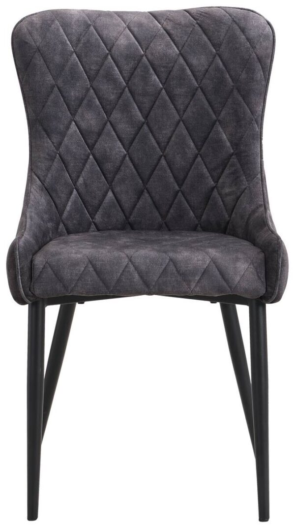 Stuhl Jackson anthrazit Samtoptik B/H/T: ca. 51x95x60 cm Stuhl Jackson anthrazit Samtoptik B/H/T: ca. 51x95x60 cm – Bild 2