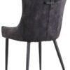 Stuhl Jackson anthrazit Samtoptik B/H/T: ca. 51x95x60 cm Stuhl Jackson anthrazit Samtoptik B/H/T: ca. 51x95x60 cm – Bild 4
