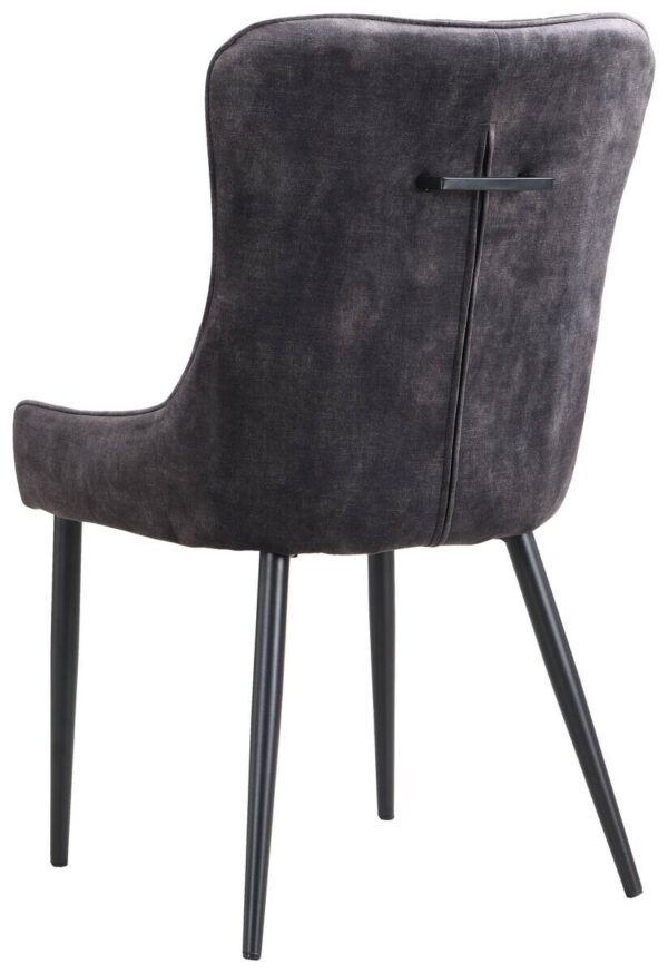 Stuhl Jackson anthrazit Samtoptik B/H/T: ca. 51x95x60 cm Stuhl Jackson anthrazit Samtoptik B/H/T: ca. 51x95x60 cm – Bild 4