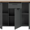 Sideboard Niklas anthrazit Eiche Nox Oak Nachbildung B/H/T: ca. 120x84x35 cm – Bild 3