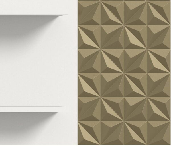 Wandboard Prisma weiß gold Optik B/H/T: ca. 140x53x17 cm – Bild 3