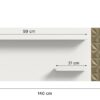 Wandboard Prisma weiß gold Optik B/H/T: ca. 140x53x17 cm – Bild 5