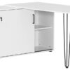 Eckschreibtisch Ekko weiß matt B/H/T: ca. 129,5x73,8x145 cm – Bild 2