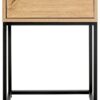 Beistelltisch Eiche hell Nachbildung schwarz B/H/T: ca. 40x60x28 cm – Bild 4