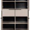 Highboard Arona sand schwarz B/H/T: ca. 90x140x38 cm – Bild 3