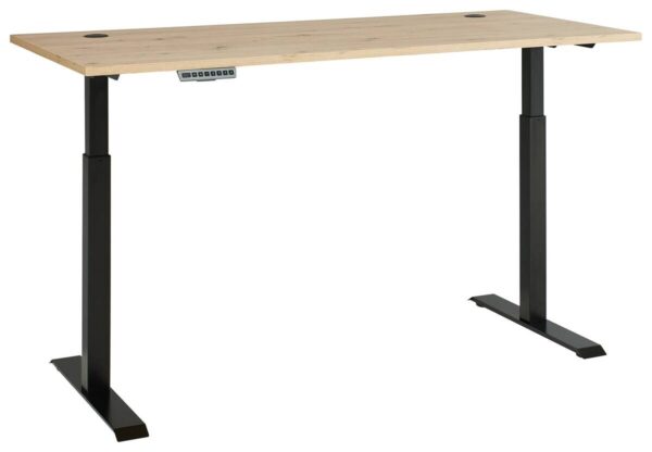 Schreibtisch Memphis Eiche Artisan Nachbildung anthrazit B/H/T: ca. 160x72x77 cm Schreibtisch Memphis Eiche Artisan Nachbildung anthrazit B/H/T: ca. 160x72x77 cm – Bild 3