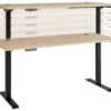 Schreibtisch Memphis Eiche Artisan Nachbildung anthrazit B/H/T: ca. 160x72x77 cm Schreibtisch Memphis Eiche Artisan Nachbildung anthrazit B/H/T: ca. 160x72x77 cm – Bild 4