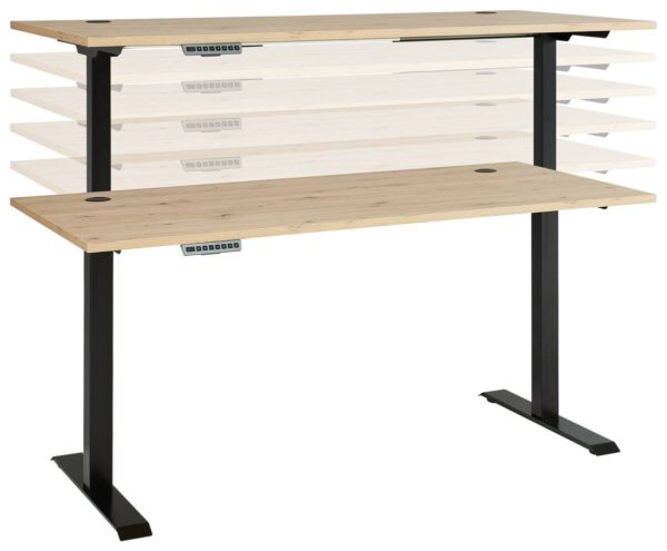 Schreibtisch Memphis Eiche Artisan Nachbildung anthrazit B/H/T: ca. 160x72x77 cm Schreibtisch Memphis Eiche Artisan Nachbildung anthrazit B/H/T: ca. 160x72x77 cm – Bild 4