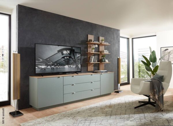 Sideboard Core salbei Eiche Artisan Nachbildung B/H/T: ca. 240x77x44 cm Sideboard Core salbei Eiche Artisan Nachbildung B/H/T: ca. 240x77x44 cm – Bild 4