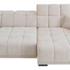 Ecksofa mit elektrischer Sitztiefenverstellung beige Microfaser B/H/T: ca. 301x113x195 cm – Bild 2